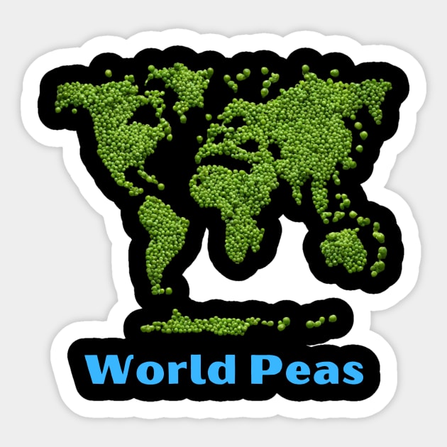 World Peas | Peas Pun Sticker by Allthingspunny